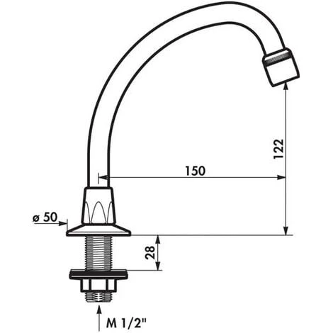 DELABIE Bec Col De Cygne à Poser Sur Plage Mâle 15-21 Longueur 150mm 2 DELABIE Bec Col De Cygne à Poser Sur Plage Mâle 15-21 Longueur 150mm – Image 2