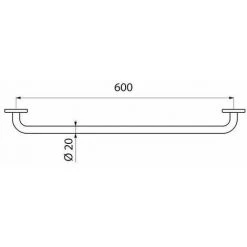 Delabie - Porte-serviette Simple Inox 600 Mm -DELABIE Soldes 11332221 4