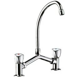 Delabie - Mélangeur De Lavabo 2 Trous M1/2 Entraxe 100-240 Mm En Laiton Chromé