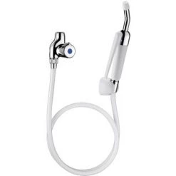 DELABIE Lave-bassin Complet Avec Douchette à Gâchette Inversée Blanche