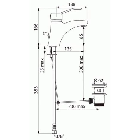 DELABIE Mitigeur De Lavabo à Bec Fixe Avec Cartouche Céramique Ø 40 Avec Vidage 25520 2 DELABIE Mitigeur De Lavabo à Bec Fixe Avec Cartouche Céramique Ø 40 Avec Vidage 25520 – Image 2