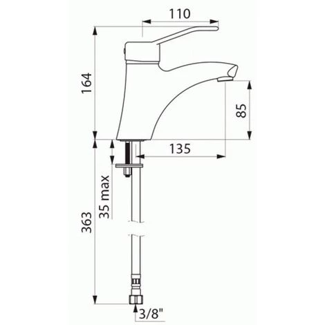 DELABIE Mitigeur De Lavabo à Bec Fixe Avec Cartouche Céramique Ø 40 Avec Vidage 25520 3 DELABIE Mitigeur De Lavabo à Bec Fixe Avec Cartouche Céramique Ø 40 Avec Vidage 25520 – Image 3