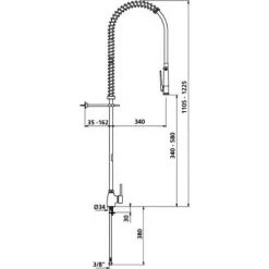 DELABIE Mitigeur De Cuisine Flexible Blanc Sans Bec Femelle 12x17 -DELABIE Soldes 19921077 5