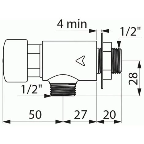 DELABIE Robinet Mural Brut équerre Pour Lave-mains Tempostop M1/2 Temporisé 7 Sec 2 DELABIE Robinet Mural Brut équerre Pour Lave-mains Tempostop M1/2 Temporisé 7 Sec – Image 2