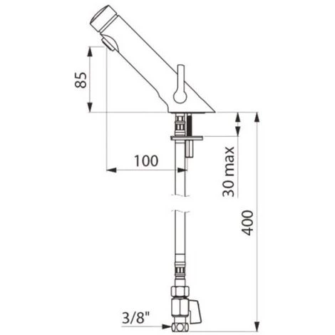 DELABIE Mitigeur TEMPOSOFT MIX 2 Lavabo F3/8 + Rob. Arrêt 3 DELABIE Mitigeur TEMPOSOFT MIX 2 Lavabo F3/8 + Rob. Arrêt – Image 3