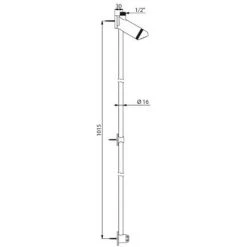 DELABIE Kit SPORTING Douche M12 Apparent Robinet Temporisé -DELABIE Soldes 24385449 3