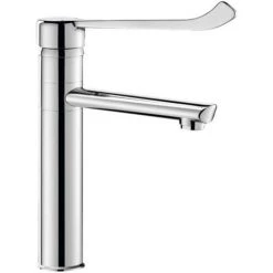DELABIE Soldes 10 DELABIE Mitigeur De Lavabo à Bec Haut Orientable Avec Levier Médical Hauteur 155 Mm