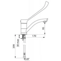 DELABIE Mitigeur De Lavabo à Bec Haut Orientable Et Levier Médical Coudé Hauteur 95 Mm 6 DELABIE Mitigeur De Lavabo à Bec Haut Orientable Et Levier Médical Coudé Hauteur 95 Mm -DELABIE Soldes 24385485 3