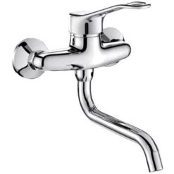 DELABIE Mitigeur Dévier Mural à Bec Orientable Longueur 200 Mm 2519