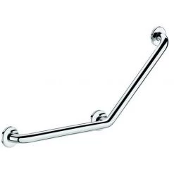 DELABIE Barre Dappui Coudée 135° En Inox Poli Brillant UltraPolish Ø32 400x400 à 3 Points De Fixation