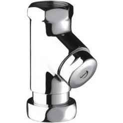 DELABIE Robinet Darrêt Droit Avec Réglage De Débit F1"- F1"1/4 Chromé