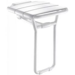 DELABIE Siège De Douche Relevable En Aluminium 407x360 Cm Blanc