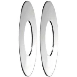 DELABIE Paire De Rosaces Plates Chromées 65 Mm Ø 34