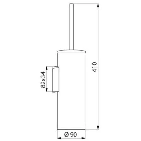 DELABIE Pot à Balai WC Mural Inox 304 Poli Brillant à Blocage Antivol Sans Couvercle 2 DELABIE Pot à Balai WC Mural Inox 304 Poli Brillant à Blocage Antivol Sans Couvercle – Image 2