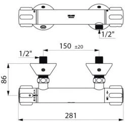 DELABIE Mitigeur Thermostatique Douche Securitherm 5 DELABIE Mitigeur Thermostatique Douche Securitherm -DELABIE Soldes 24386753 3