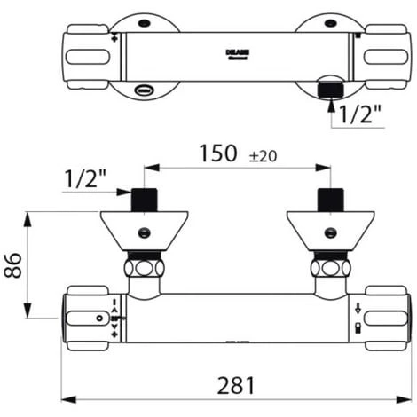 DELABIE Mitigeur Thermostatique Douche Securitherm 3 DELABIE Mitigeur Thermostatique Douche Securitherm – Image 3