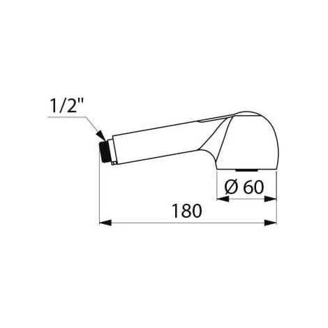 DELABIE Douchette à Main Chromée 816 2 Jets Anticalcaire Avec Inverseur Automatique - Filetage M 15x21 3 DELABIE Douchette à Main Chromée 816 2 Jets Anticalcaire Avec Inverseur Automatique - Filetage M 15x21 – Image 3