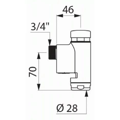 DELABIE Robinet Tempoflux WC M3/4 Ø28 Temporisé 7 Sec + Robinet Darrêt 2 DELABIE Robinet Tempoflux WC M3/4 Ø28 Temporisé 7 Sec + Robinet Darrêt – Image 2