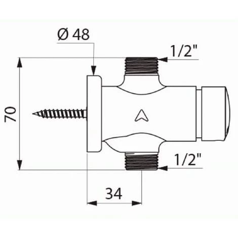 DELABIE Robinet TEMPOSOFT 2 Douche M12 Mural Droit 2 DELABIE Robinet TEMPOSOFT 2 Douche M12 Mural Droit – Image 2