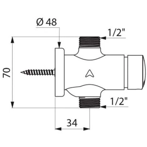 DELABIE Robinet TEMPOSOFT 2 Douche M12 Mural Droit 3 DELABIE Robinet TEMPOSOFT 2 Douche M12 Mural Droit – Image 3
