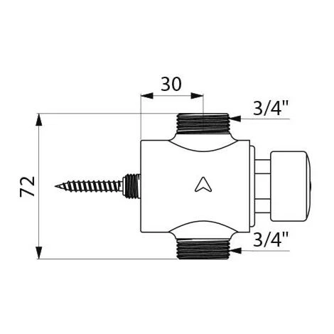 DELABIE Tempostop Robinet De Douche 3/4 - 749700 2 DELABIE Tempostop Robinet De Douche 3/4 - 749700 – Image 2