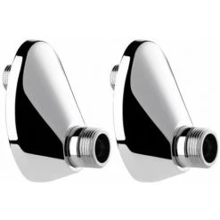 DELABIE Paire De Raccords Décalés Excentrés Mâle/mâle Avec Rosace 15x21-20x27