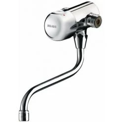 Mitigeur DELABIE Tempomix Pour Lavabo Mural A Bec Mobile Avec Reglage De Temperature A Volant-poussoir : Ref. 798152 - Besoin D'Habitat