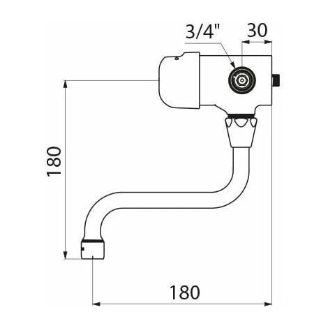 Mitigeur DELABIE Tempomix Pour Lavabo Mural A Bec Mobile Avec Reglage De Temperature A Volant-poussoir : Ref. 798152 - Besoin D'Habitat 2 Mitigeur DELABIE Tempomix Pour Lavabo Mural A Bec Mobile Avec Reglage De Temperature A Volant-poussoir : Ref. 798152 - Besoin D'Habitat – Image 2