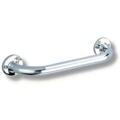 DELABIE Soldes 19 Barre De Maintien Droite D25, DELABIE , Avec Fixations Visibles Sur Platines A 3 Trous, Longueur 300 Mm, Finition Inox Chrome Ref 530