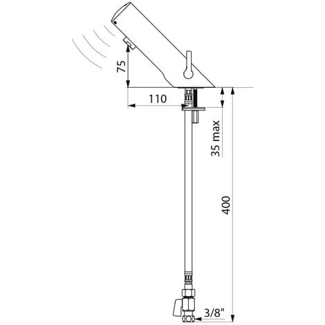 Mitigeur électronique Tempomatic MIX 4 + Robinet D'arrêt DELABIE - 490006 2 Mitigeur électronique Tempomatic MIX 4 + Robinet D'arrêt DELABIE - 490006 – Image 2