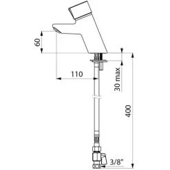Mitigeur De Lavabo Temporisé Tempomix DELABIE F3/8 + Robinet D'arrêt - 795000 -DELABIE Soldes 32691394 3