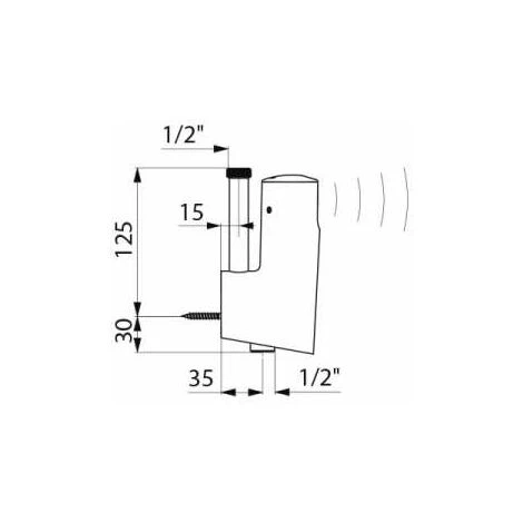 Robinet D'urinoir Tempomatic 4 à Pile Delabie 2 Robinet D'urinoir Tempomatic 4 à Pile Delabie â Image 2