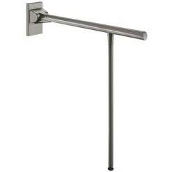 DELABIE Barre D'appui Rabattable Avec Béquille | Anthracite Métallisé - L.650mm