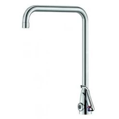 DELABIE Mitigeur Temporisé Optoélectronique à Bec Orientable Tempomatic Mix Pro M 3/8" à Alimentation 230V