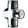 Robinet Temporise , DELABIE, TEMPOCHASSE Apparent Pour WC A Bouton Poussoir Corps En Laiton Massif Chrome Male Male 33x42 Ref : 760000