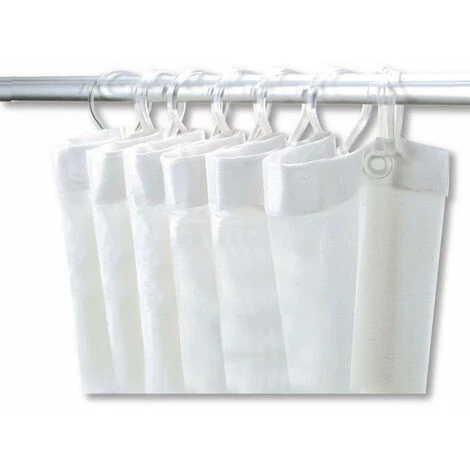 Rideau De Douche DELABIE Avec 6 Mousquetons Plastique, Hauteur 1,80 M, Largeur 0,90 M, PVC Blanc Ref. 381 - Besoin D'Habitat 1 Rideau De Douche DELABIE Avec 6 Mousquetons Plastique, Hauteur 1,80 M, Largeur 0,90 M, PVC Blanc Ref. 381 - Besoin D'Habitat