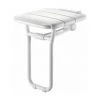 DELABIE SIEGE DOUCHE RELEVABLE ALU BLC - Besoin D'Habitat