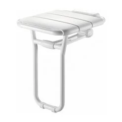 DELABIE SIEGE DOUCHE RELEVABLE ALU BLC - Besoin D'Habitat