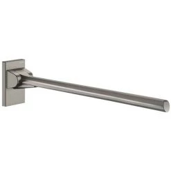 Barre D'appui Rabattable Poignée Ergonomique Delabie - Hauteur D'assise :65 Cm - 65 Cm - Anthracite Garde Robe : 65 Cm - Anthracite