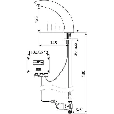 DELABIE Robinet électronique TEMPOMATIC 2 2 DELABIE Robinet électronique TEMPOMATIC 2 – Image 2