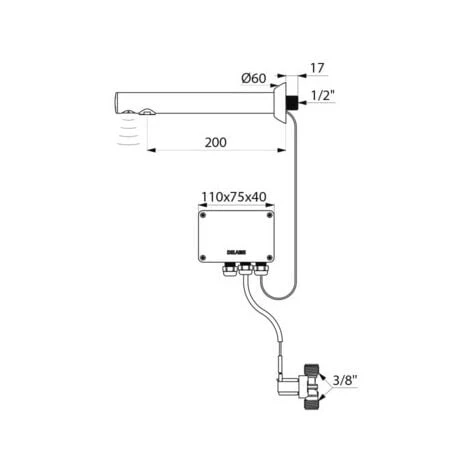DELABIE Robinet électronique BINOPTIC 2 DELABIE Robinet électronique BINOPTIC – Image 2