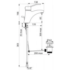 DELABIE Mitigeur De Lavabo à équilibrage De Pression (EP) H.85/L.135 à Manette Ajourée Sans Vidage Ni Tirette -DELABIE Soldes 47374524 5