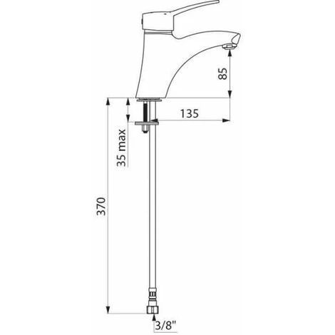Mitigeur Lavabo Sans Vidage - Manette Pleine - Delabie 2 Mitigeur Lavabo Sans Vidage - Manette Pleine - Delabie – Image 2