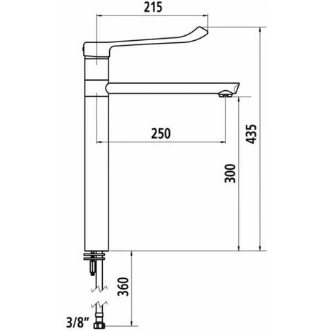 Mitigeur à Commande Au Poignet - 300 X 250 Mm - Bec Oriantable - Delabie 2 Mitigeur à Commande Au Poignet - 300 X 250 Mm - Bec Oriantable - Delabie – Image 2