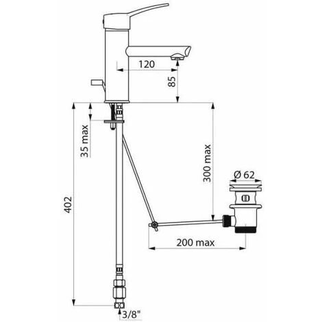 Mitigeur Lavabo Avec Vidage - Saillie 120 Mm - Delabie 2 Mitigeur Lavabo Avec Vidage - Saillie 120 Mm - Delabie – Image 2